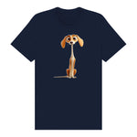 T-shirt Dog graphic 0022 - Navy