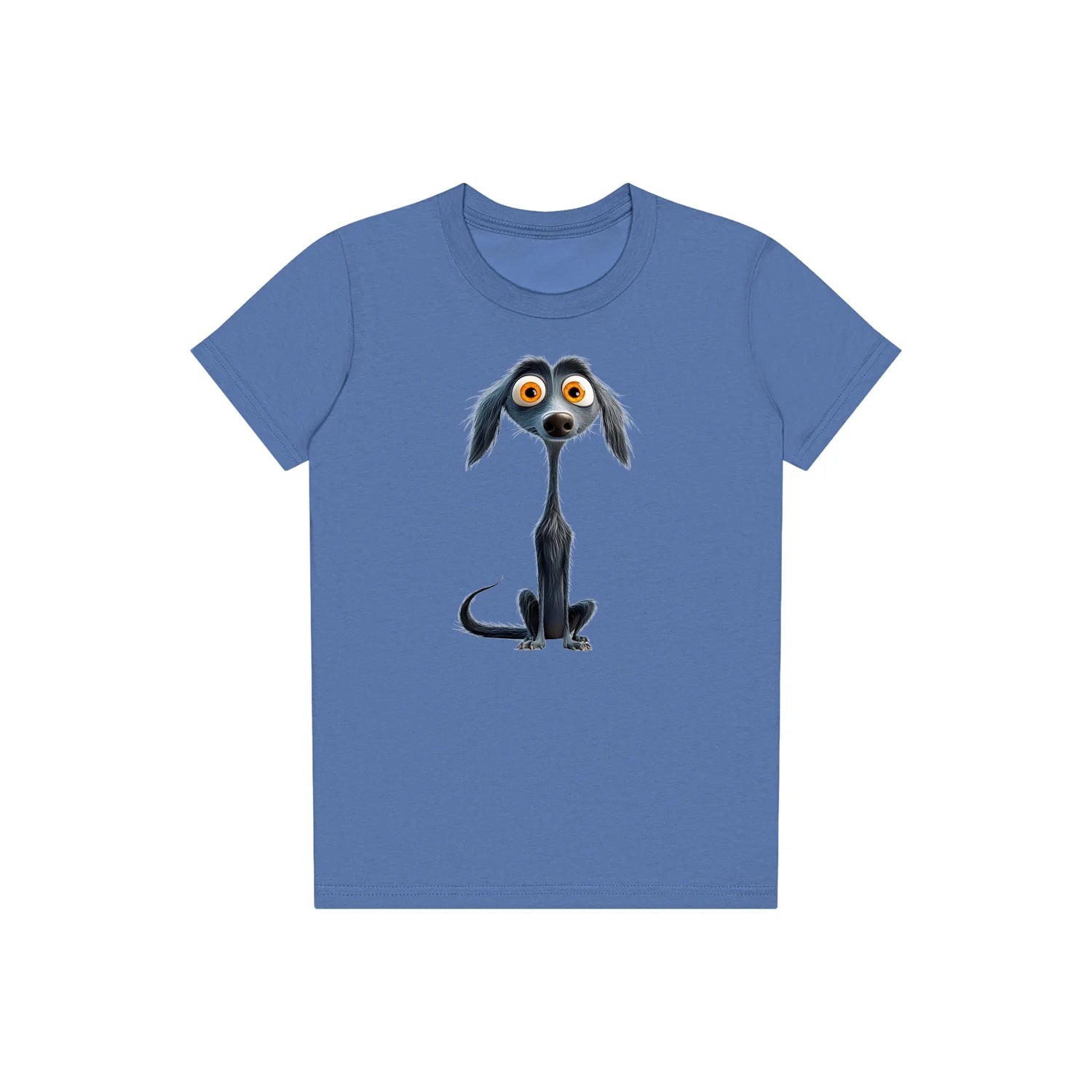 T-shirt Dog graphic 0024 - Columbia Blue