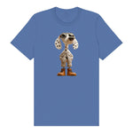 T-shirt Dog graphic 0025 - Columbia Blue