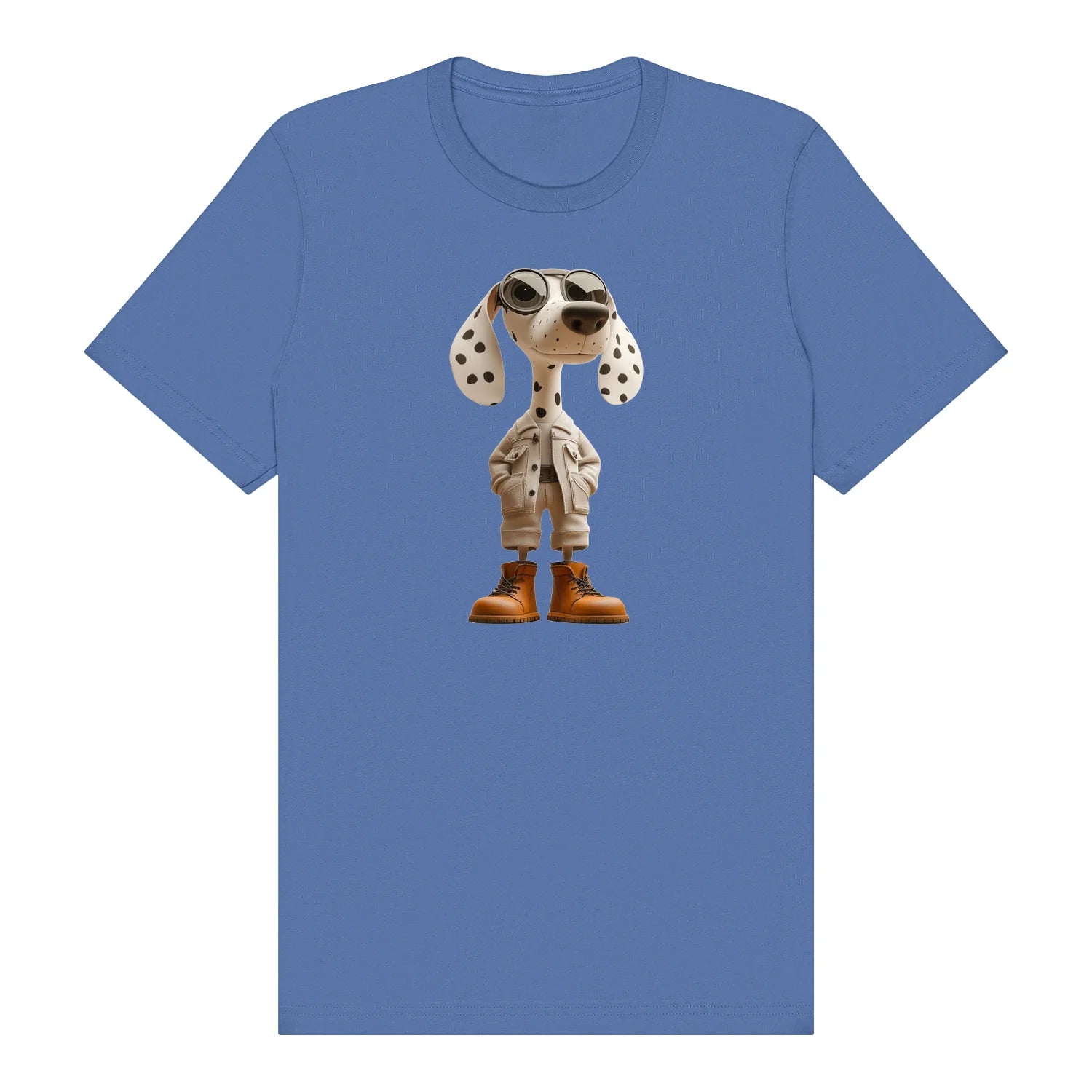 T-shirt Dog graphic 0025 - Columbia Blue