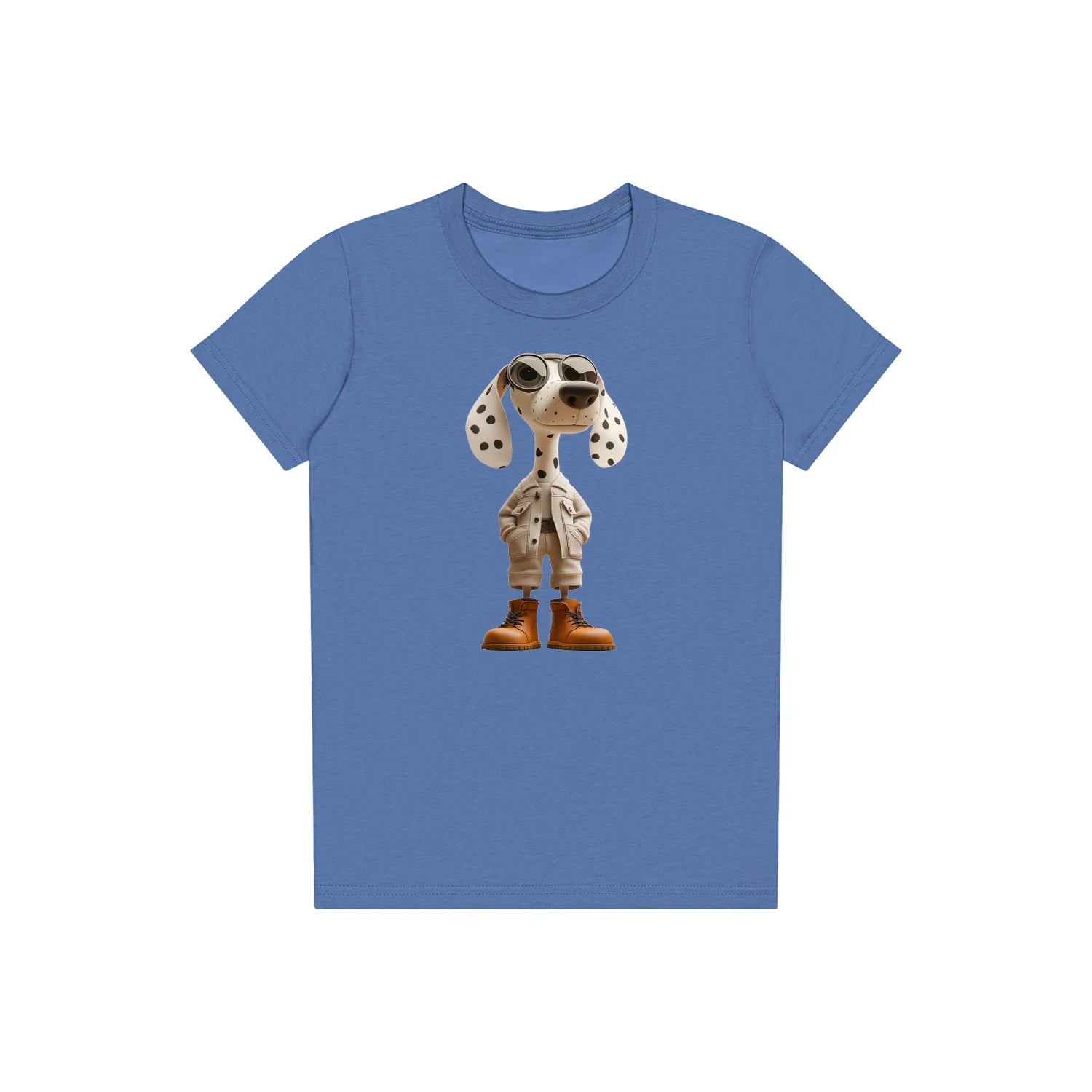 T-shirt Dog graphic 0025 - Columbia Blue