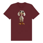 T-shirt Dog graphic 0025 - Maroon