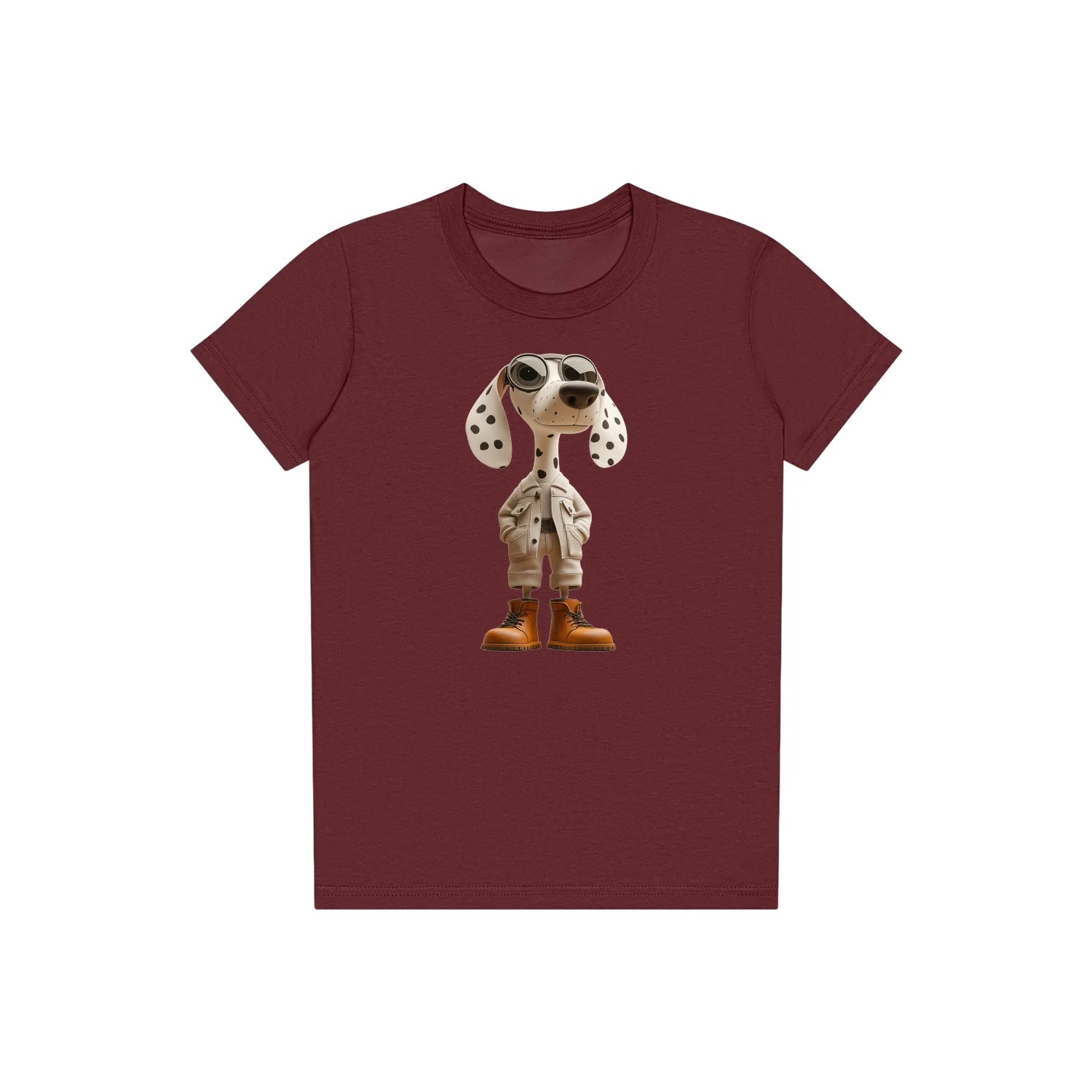 T-shirt Dog graphic 0025 - Maroon