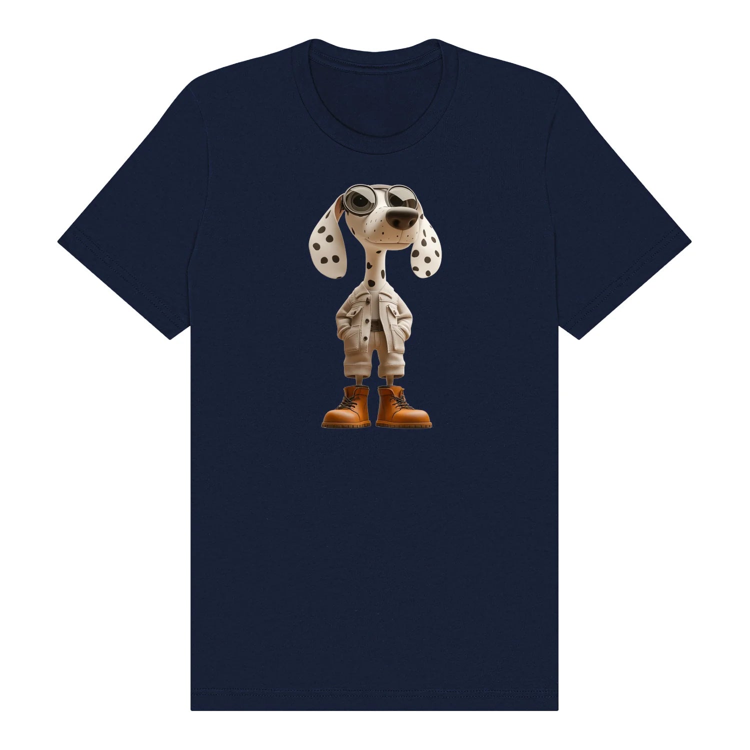 T-shirt Dog graphic 0025 - Navy