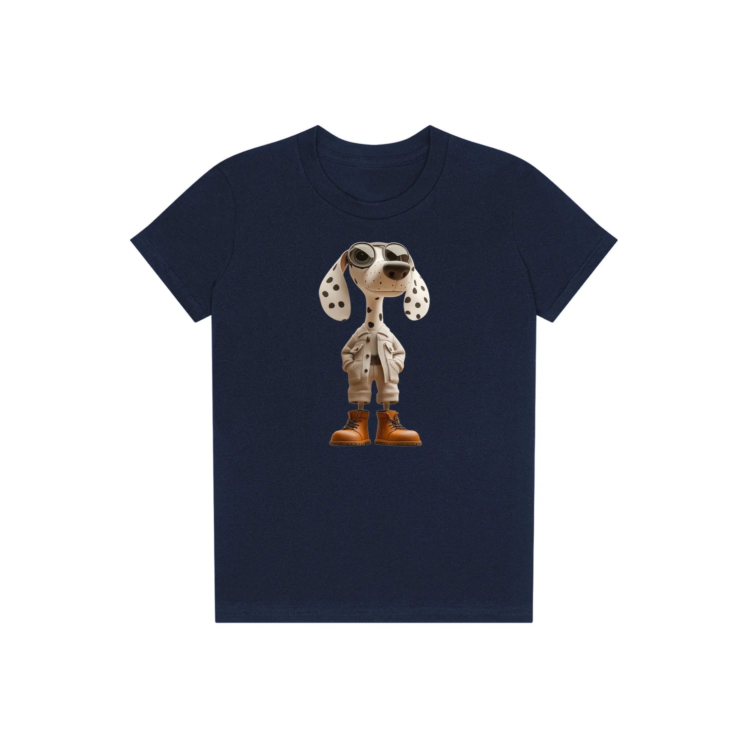 T-shirt Dog graphic 0025 - Navy