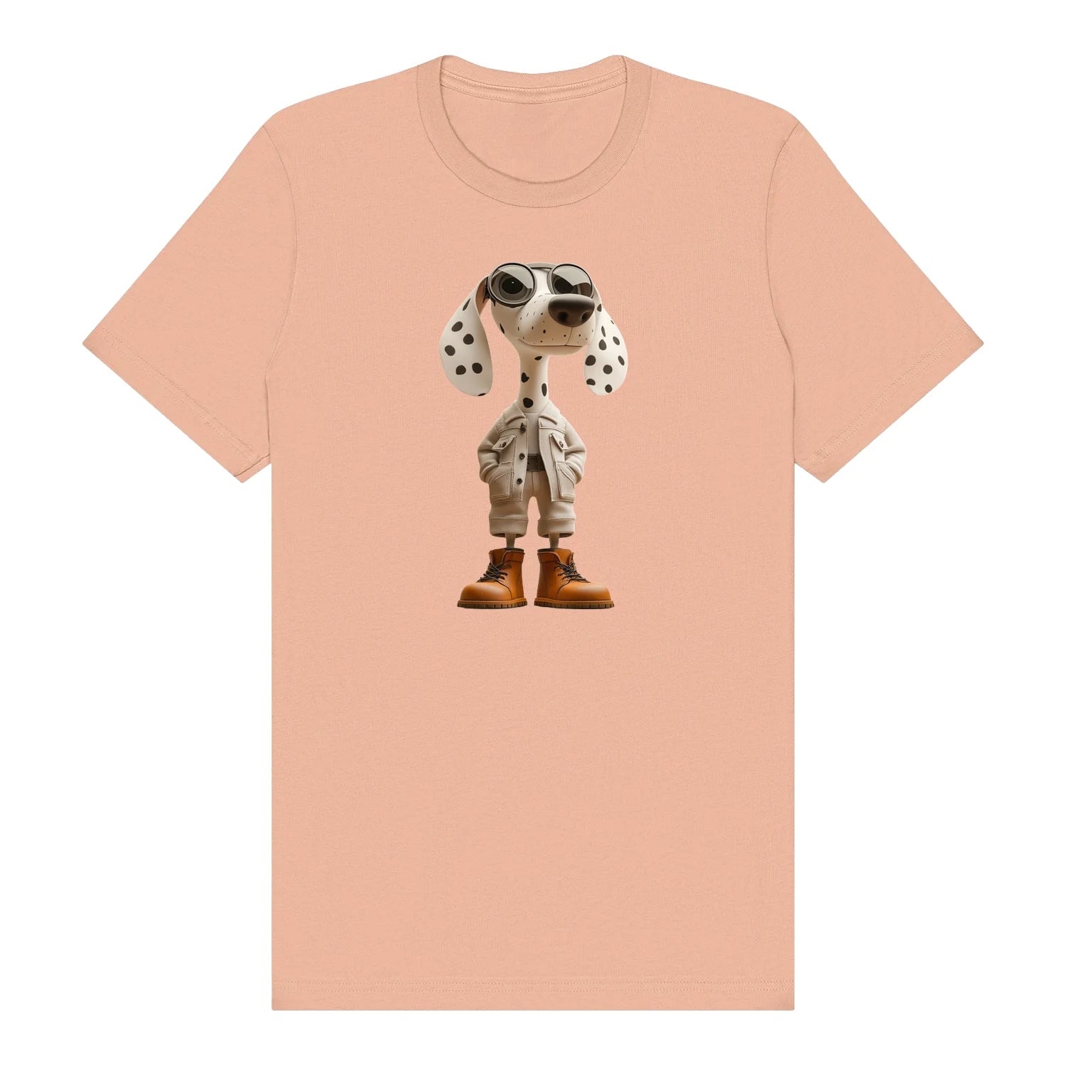 T-shirt Dog graphic 0025 - Peach