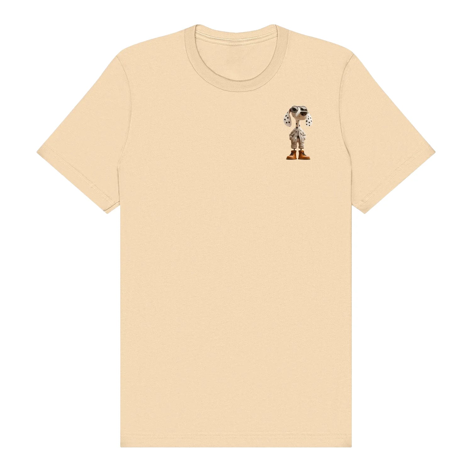 T-shirt Dog graphic 0025 - Soft Cream