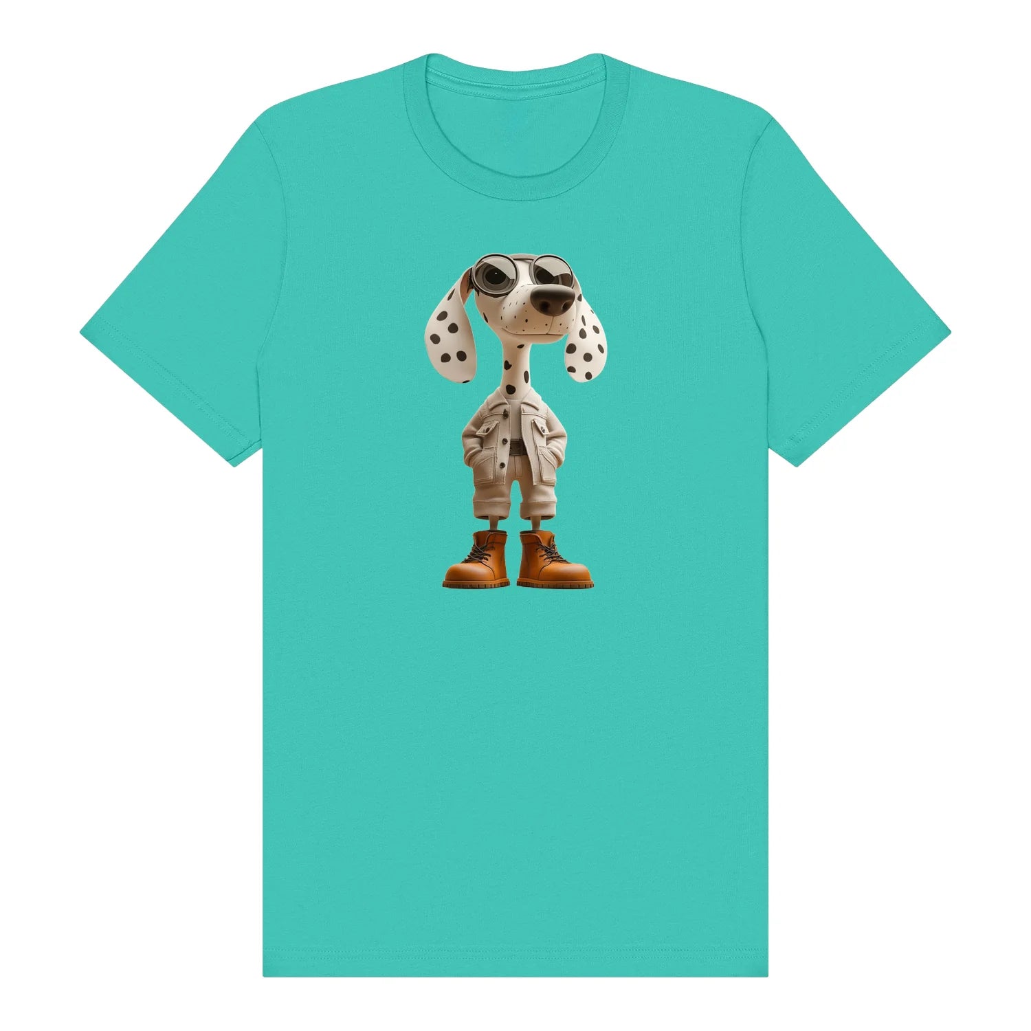 T-shirt Dog graphic 0025 - Teal