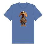 T-shirt Dog graphic 0026 - Columbia Blue