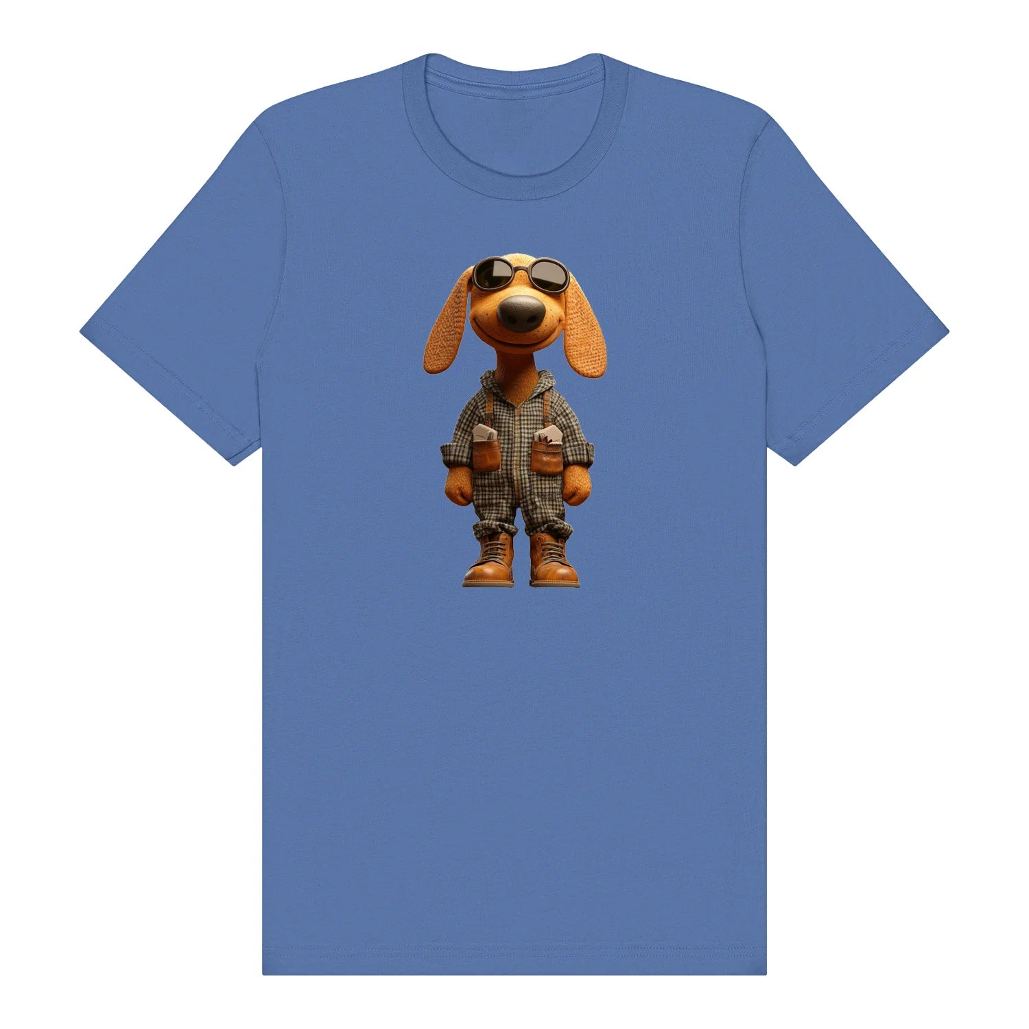 T-shirt Dog graphic 0026 - Columbia Blue