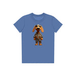 T-shirt Dog graphic 0026 - Columbia Blue