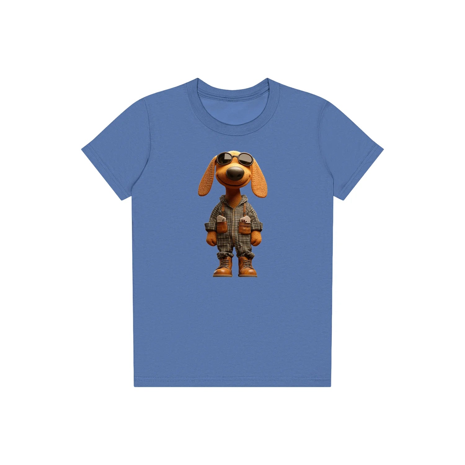 T-shirt Dog graphic 0026 - Columbia Blue