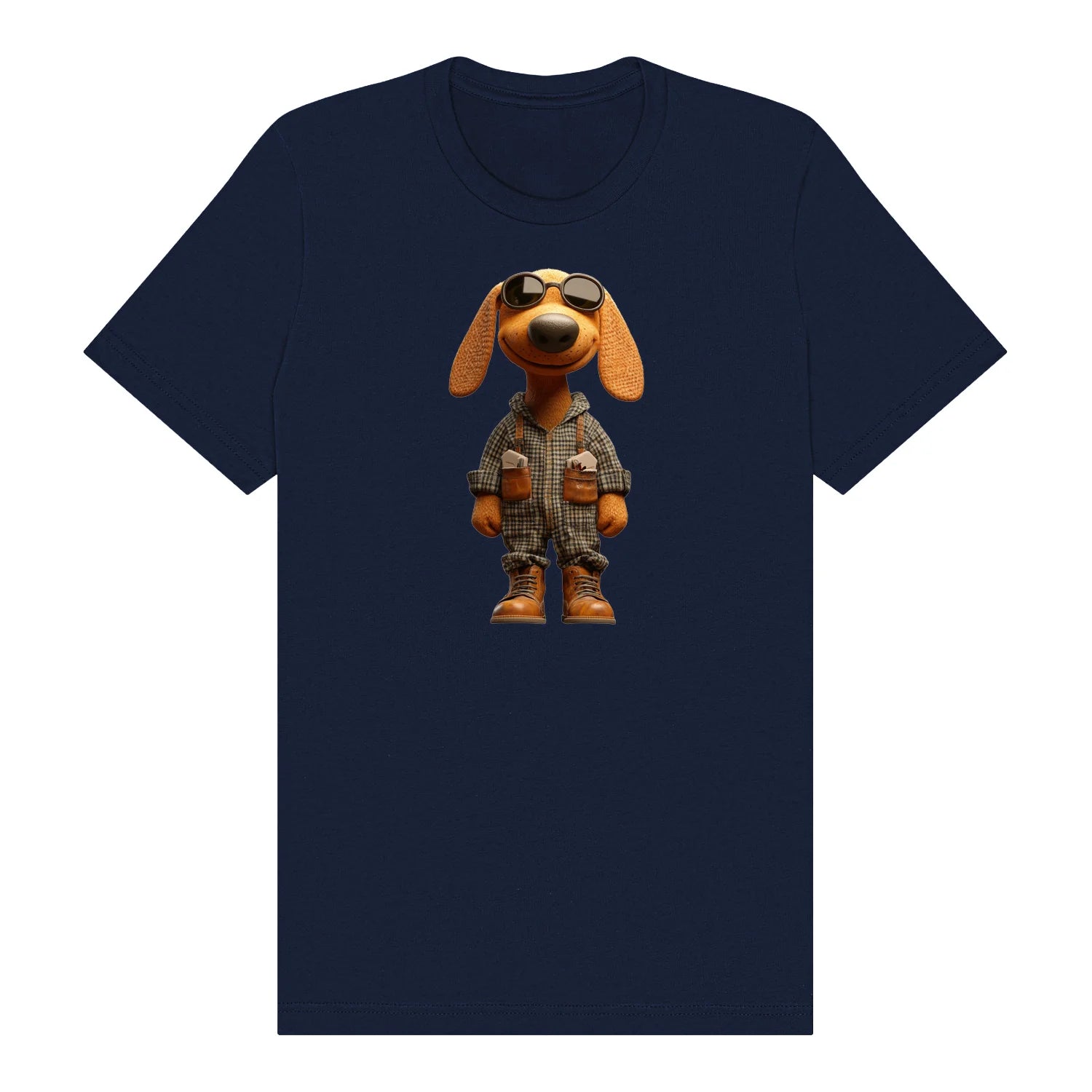 T-shirt Dog graphic 0026 - Navy