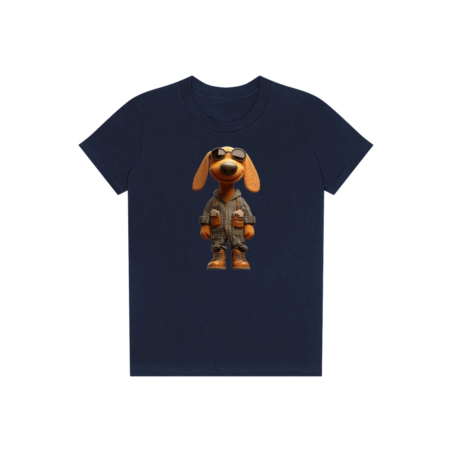 T-shirt Dog graphic 0026 - Navy