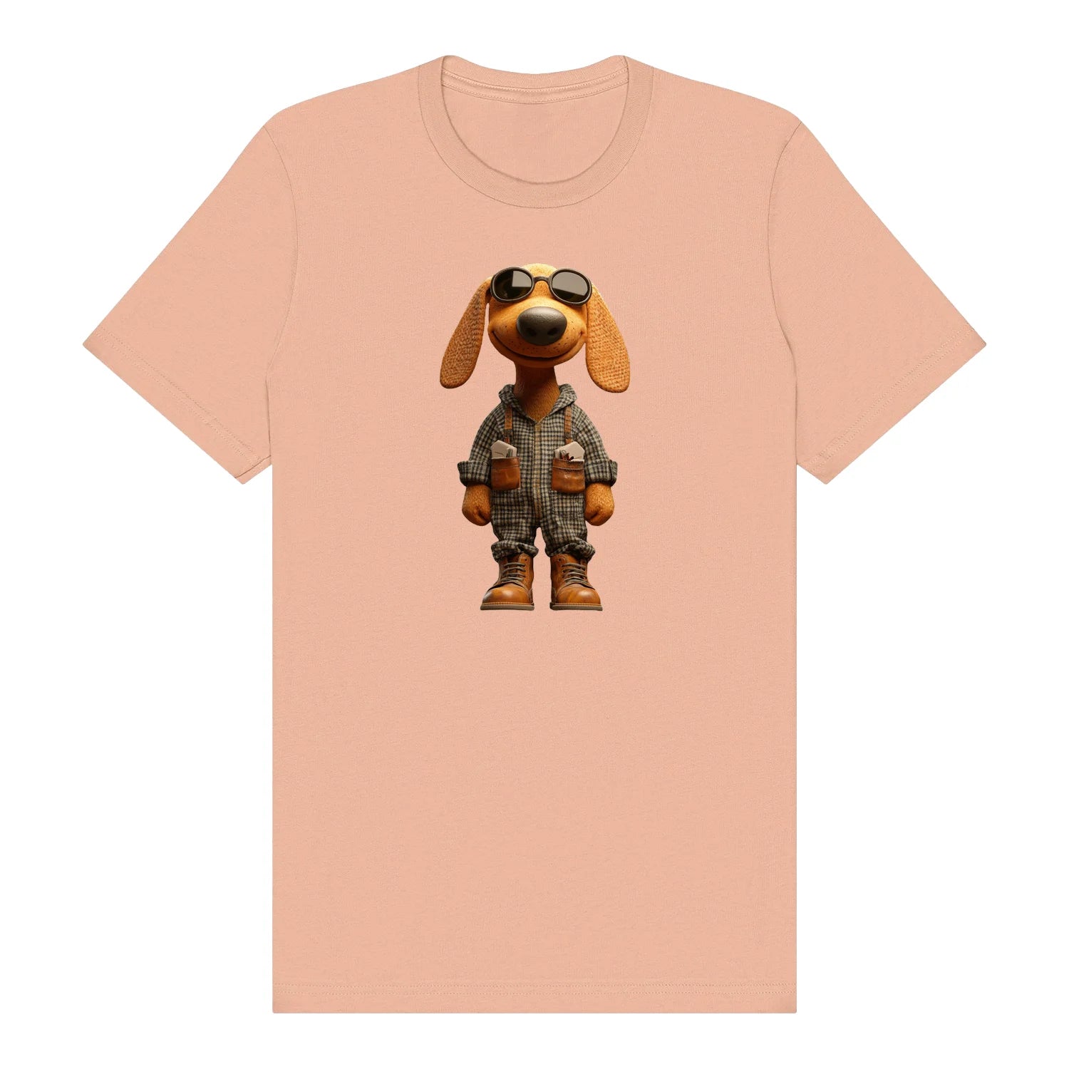 T-shirt Dog graphic 0026 - Peach