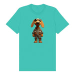T-shirt Dog graphic 0026 - Teal