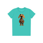 T-shirt Dog graphic 0026 - Teal