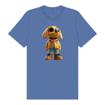 T-shirt Dog graphic 0027 - Columbia Blue