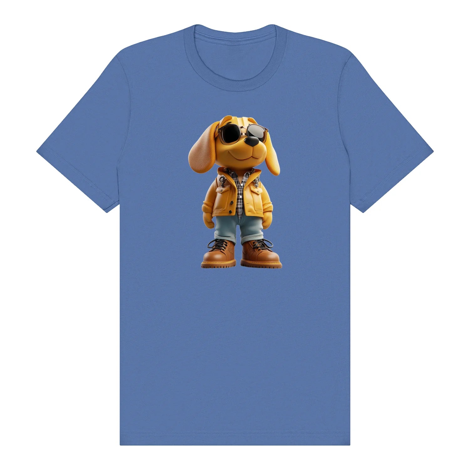 T-shirt Dog graphic 0027 - Columbia Blue