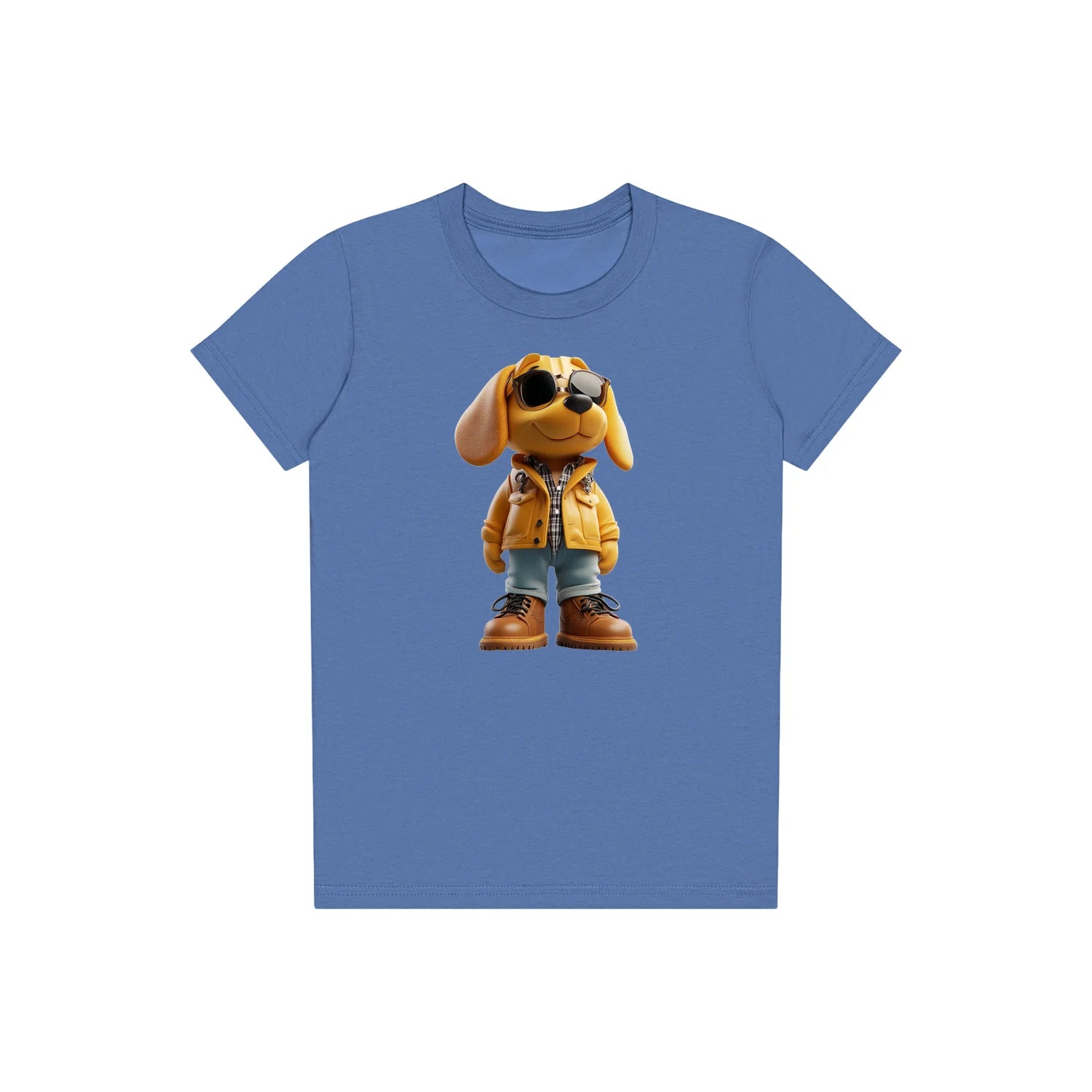 T-shirt Dog graphic 0027 - Columbia Blue