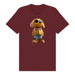 T-shirt Dog graphic 0027 - Maroon