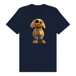 T-shirt Dog graphic 0027 - Navy