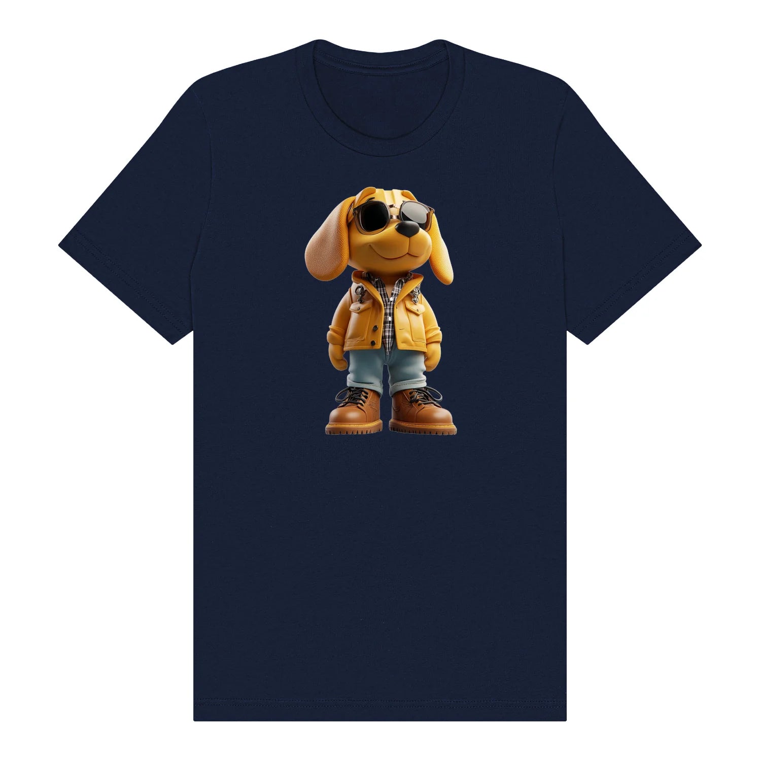 T-shirt Dog graphic 0027 - Navy
