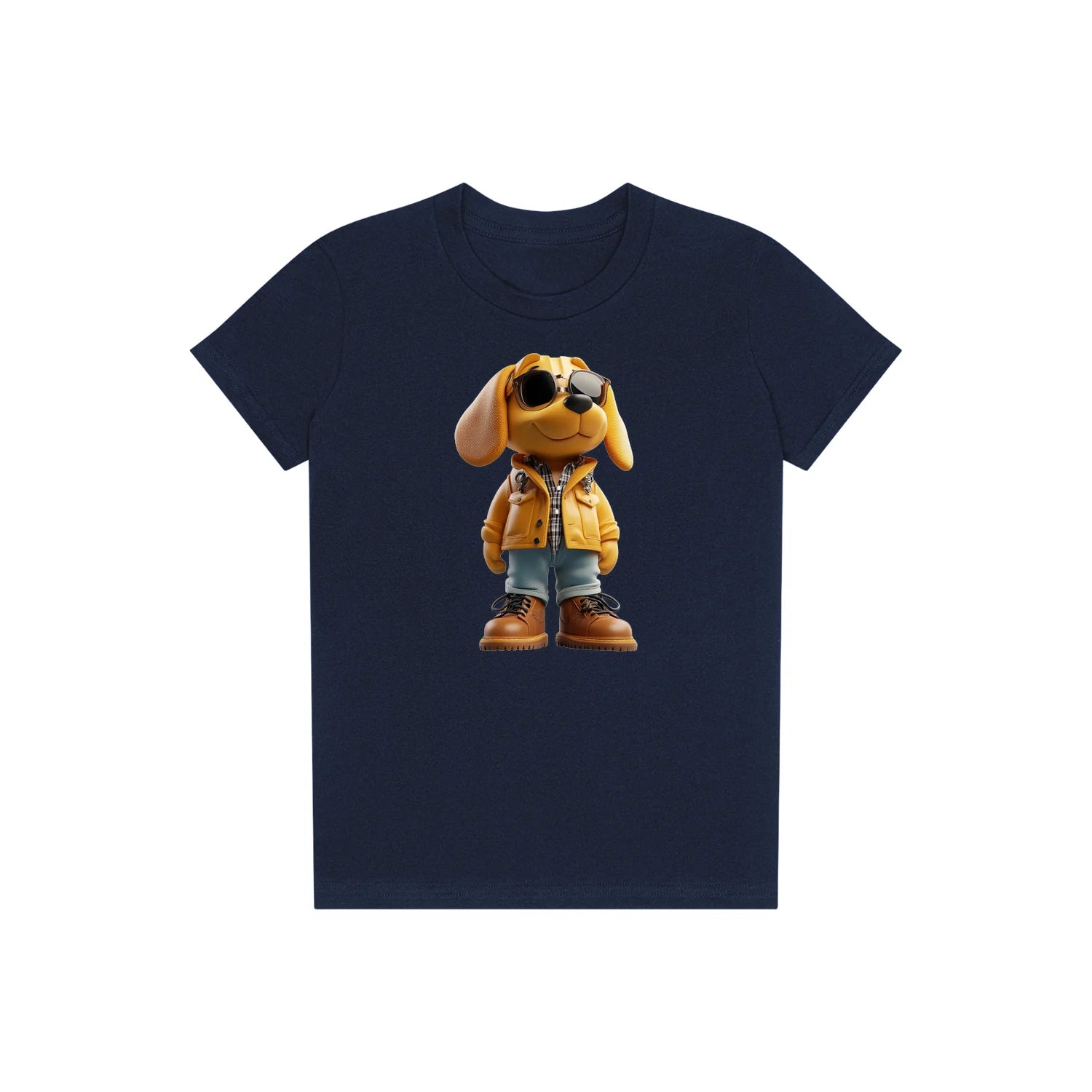 T-shirt Dog graphic 0027 - Navy