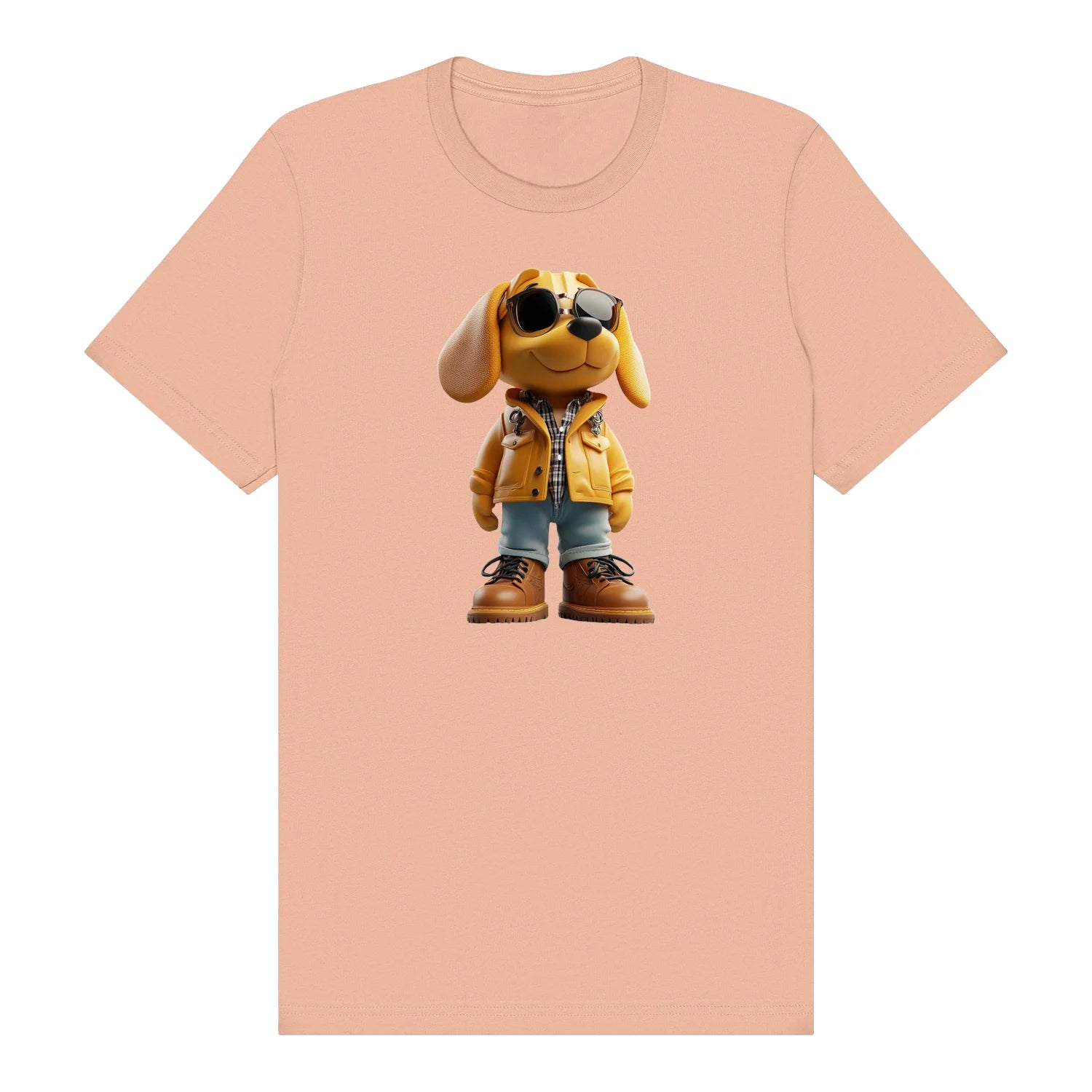 T-shirt Dog graphic 0027 - Peach