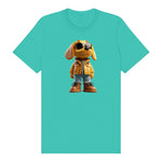 T-shirt Dog graphic 0027 - Teal
