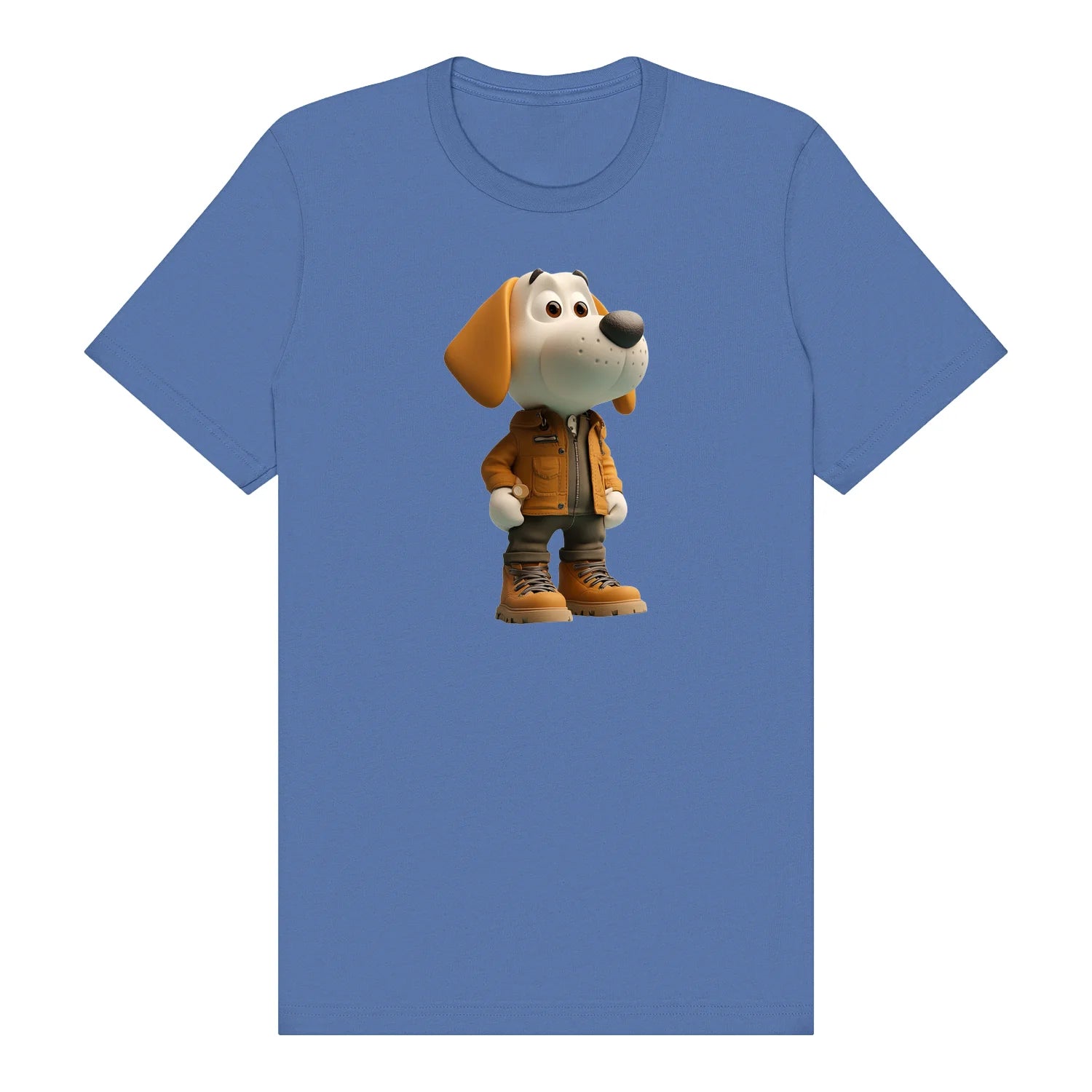 T-shirt Dog graphic 0028 - Columbia Blue