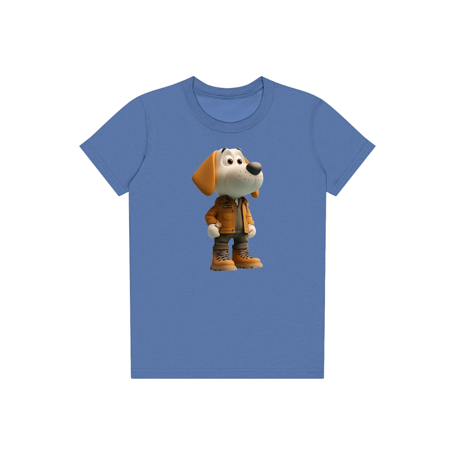 T-shirt Dog graphic 0028 - Columbia Blue