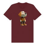 T-shirt Dog graphic 0028 - Maroon
