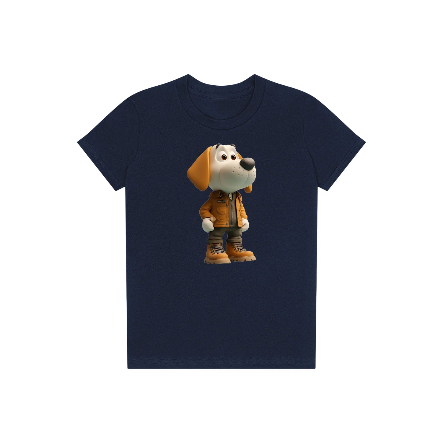 T-shirt Dog graphic 0028 - Navy