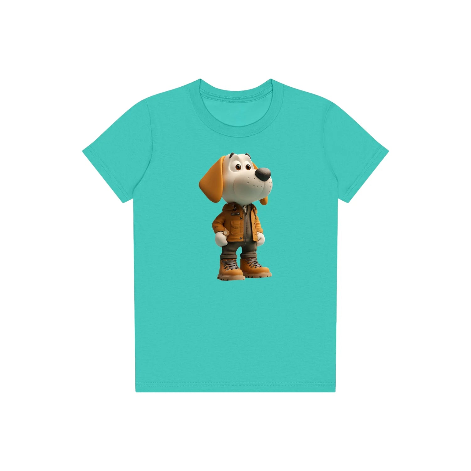 T-shirt Dog graphic 0028 - Teal