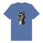 T-shirt Dog graphic 0030 - Columbia Blue