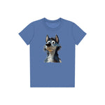 T-shirt Dog graphic 0030 - Columbia Blue