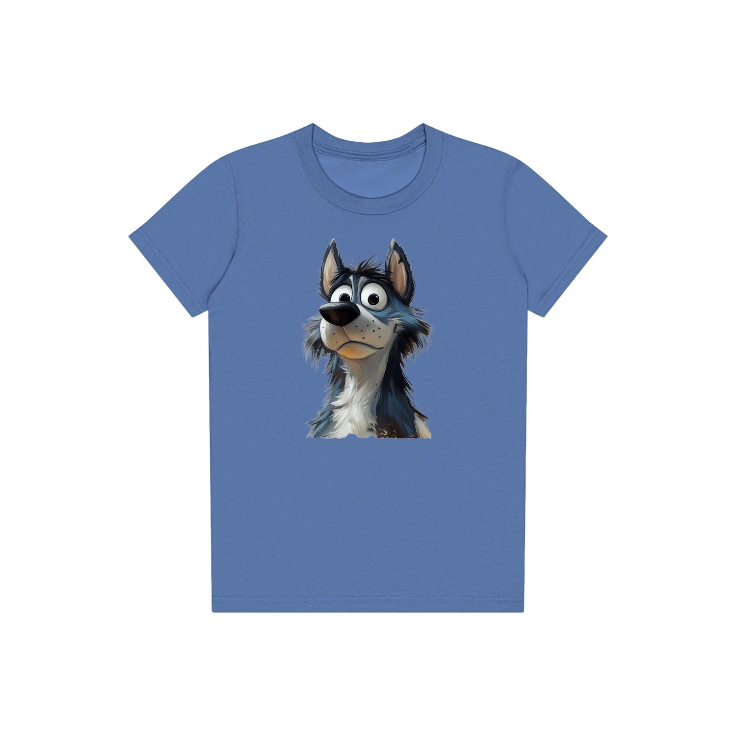 T-shirt Dog graphic 0030 - Columbia Blue