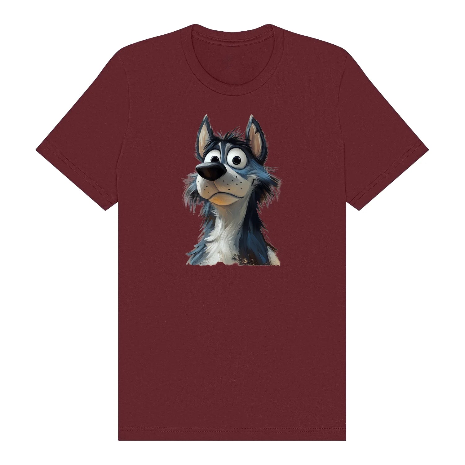 T-shirt Dog graphic 0030 - Maroon