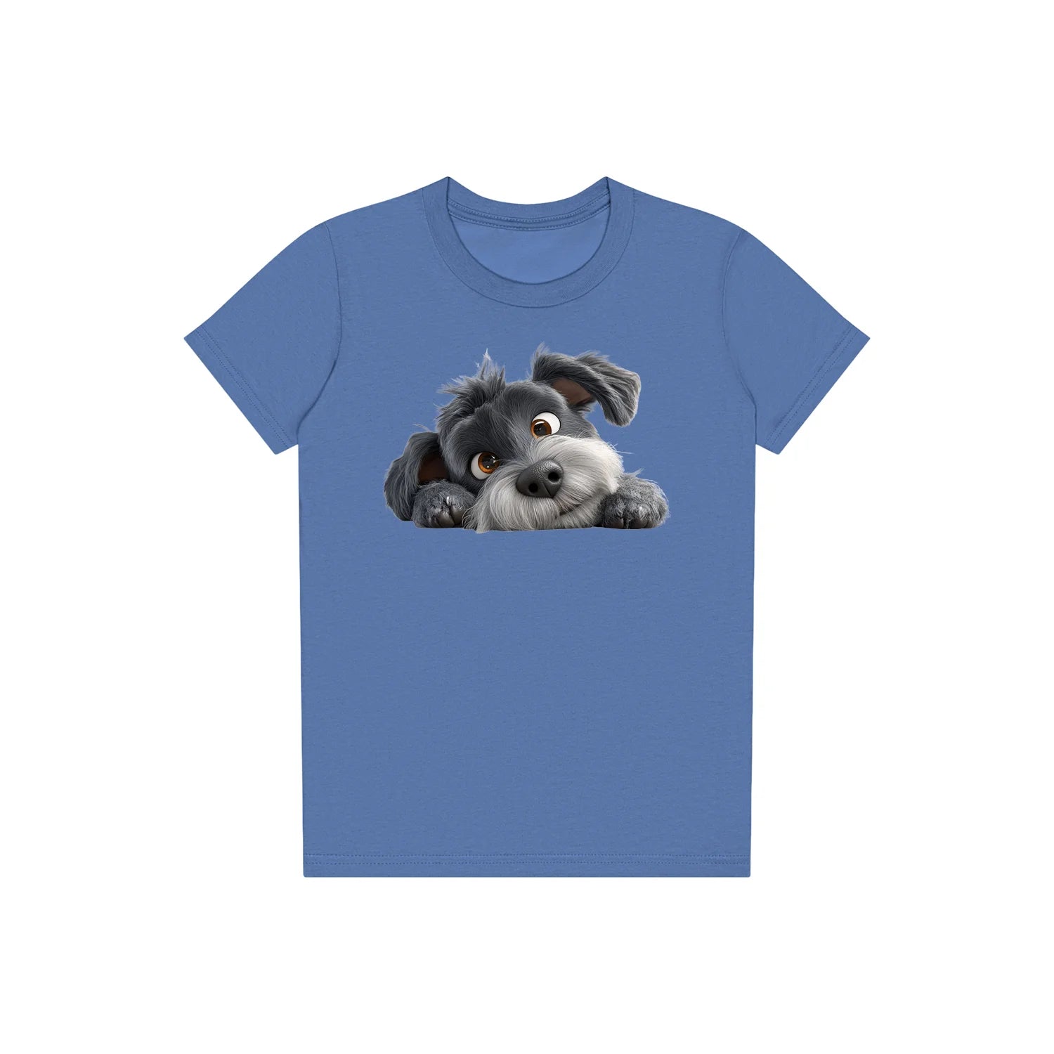 T-shirt Dog graphic 0031 - Columbia Blue