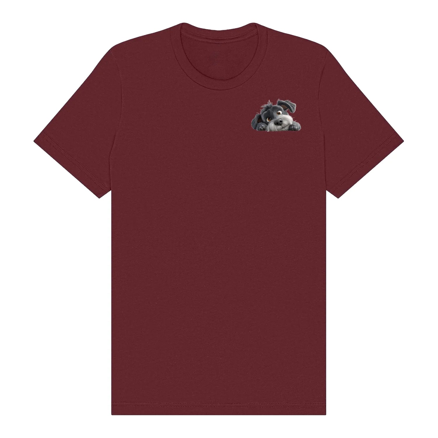 T-shirt Dog graphic 0031 - Maroon