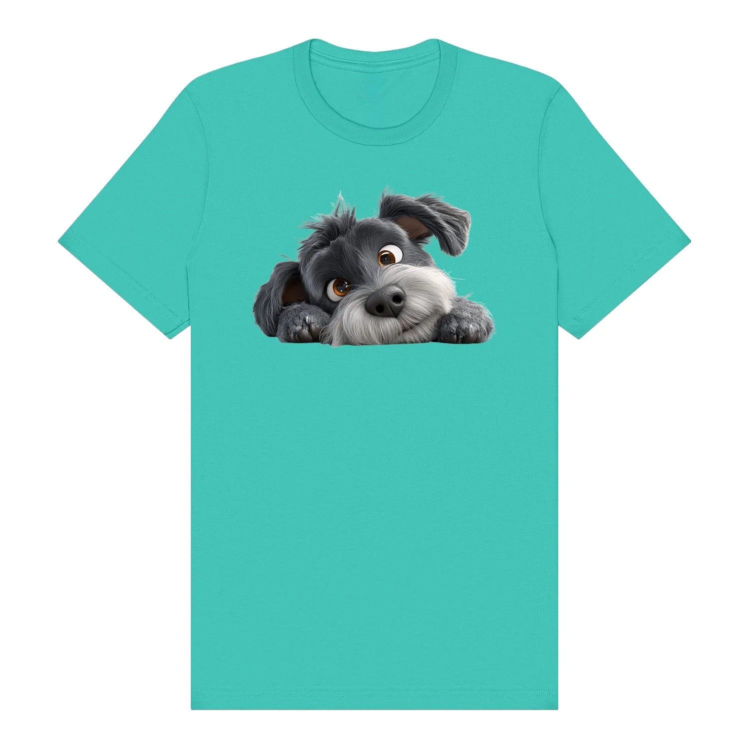 T-shirt Dog graphic 0031 - Teal