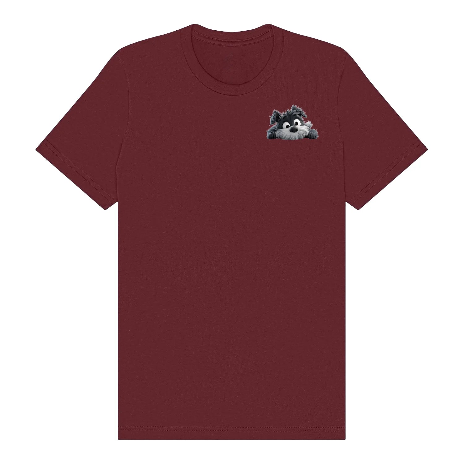 T-shirt Dog graphic 0032 - Maroon