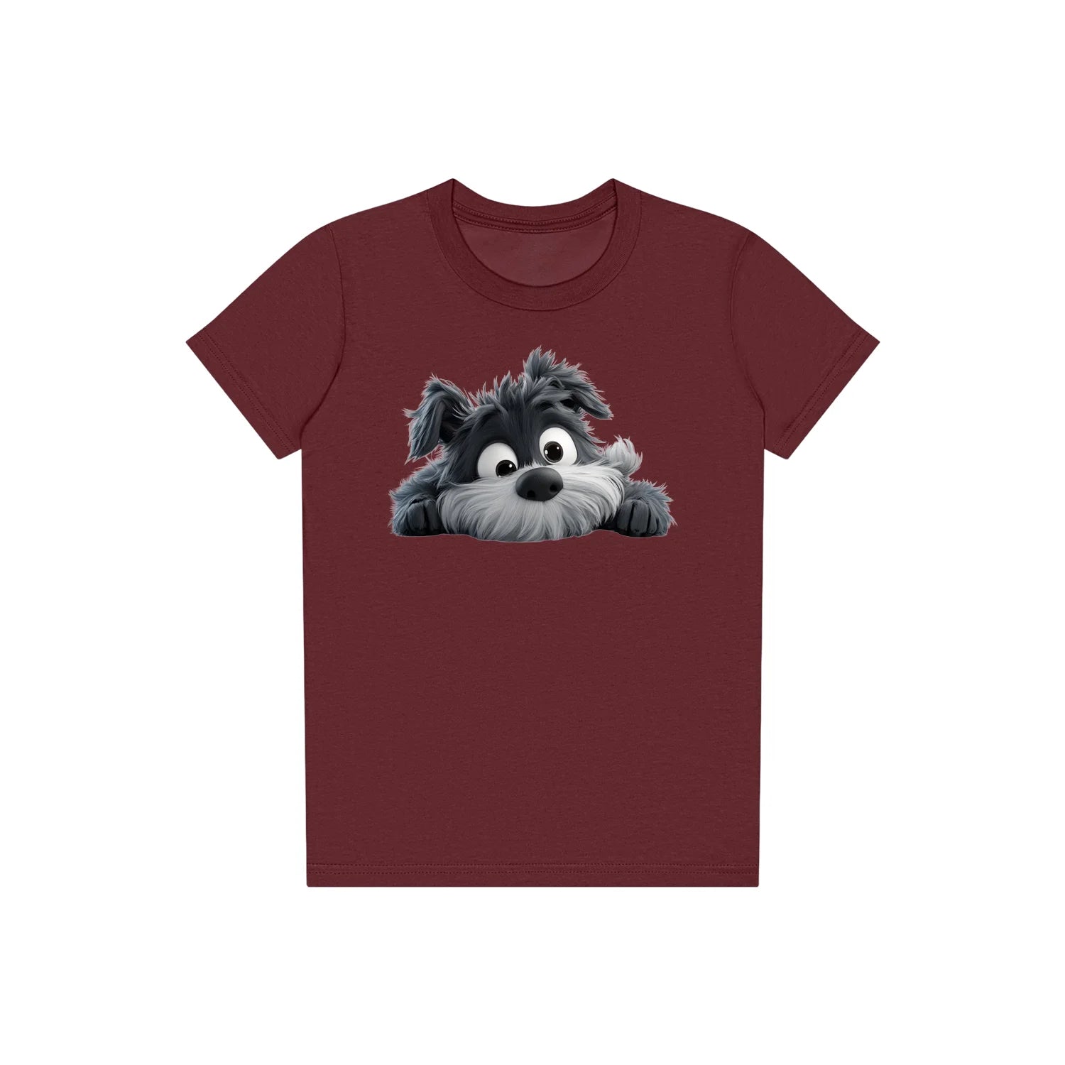 T-shirt Dog graphic 0032 - Maroon