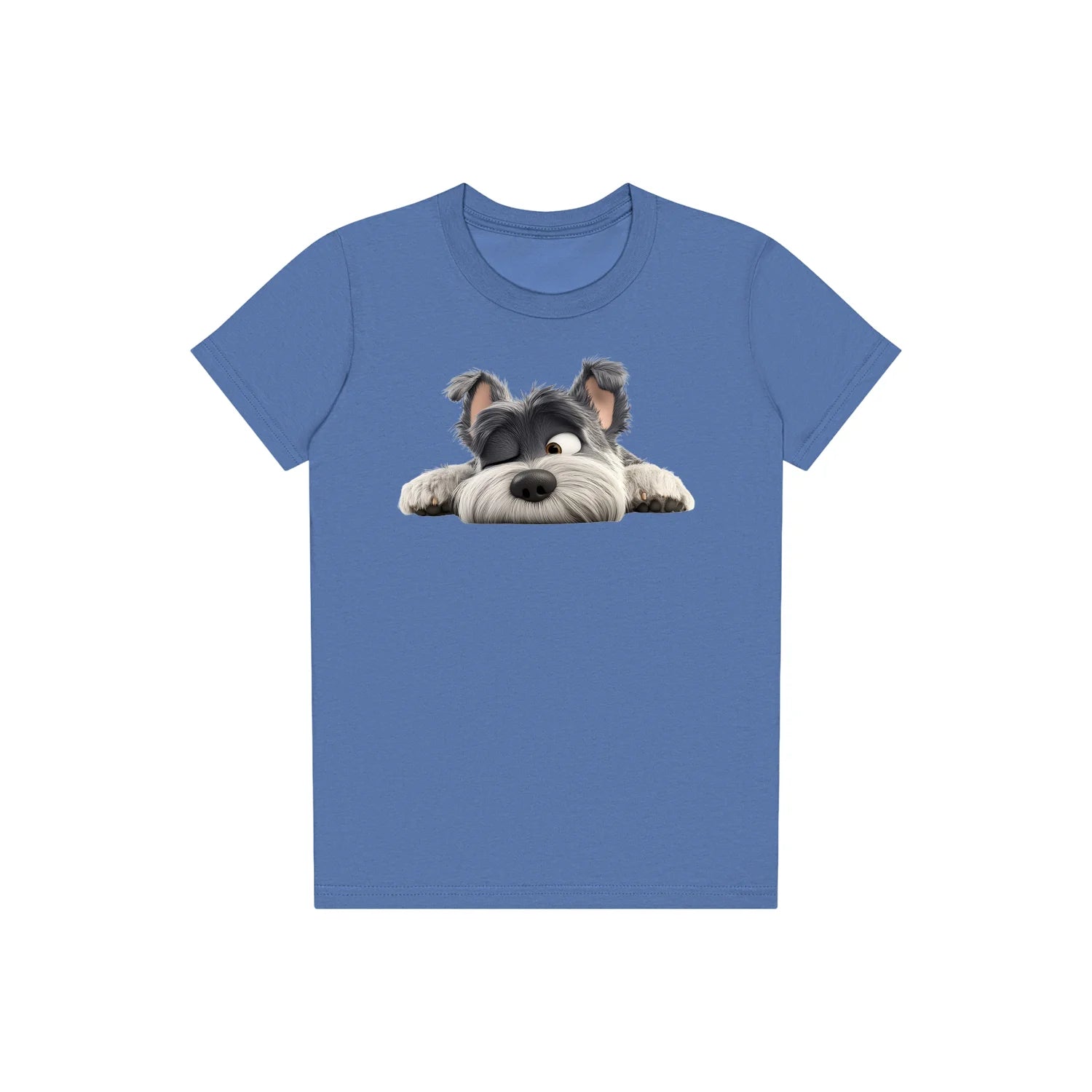 T-shirt Dog graphic 0033 - Columbia Blue