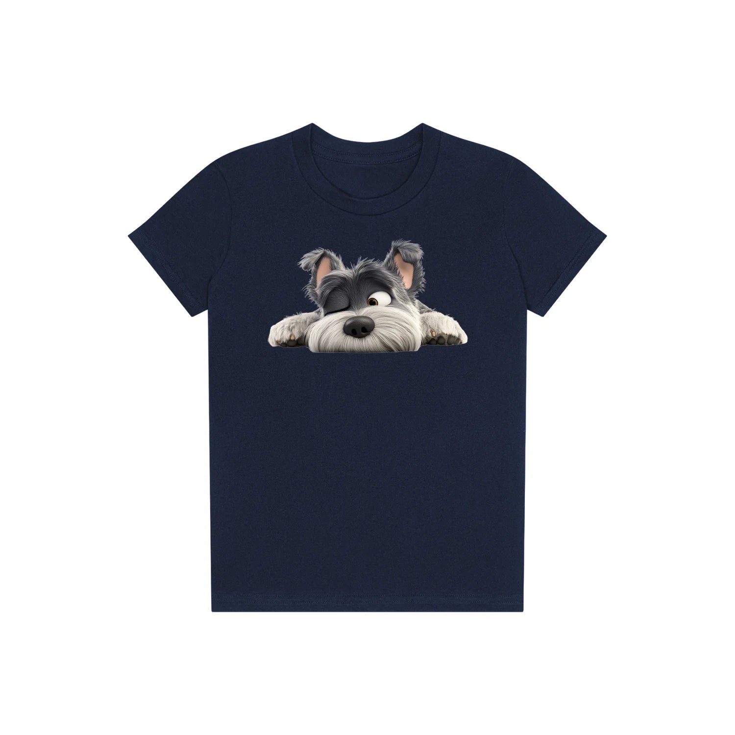 T-shirt Dog graphic 0033 - Navy