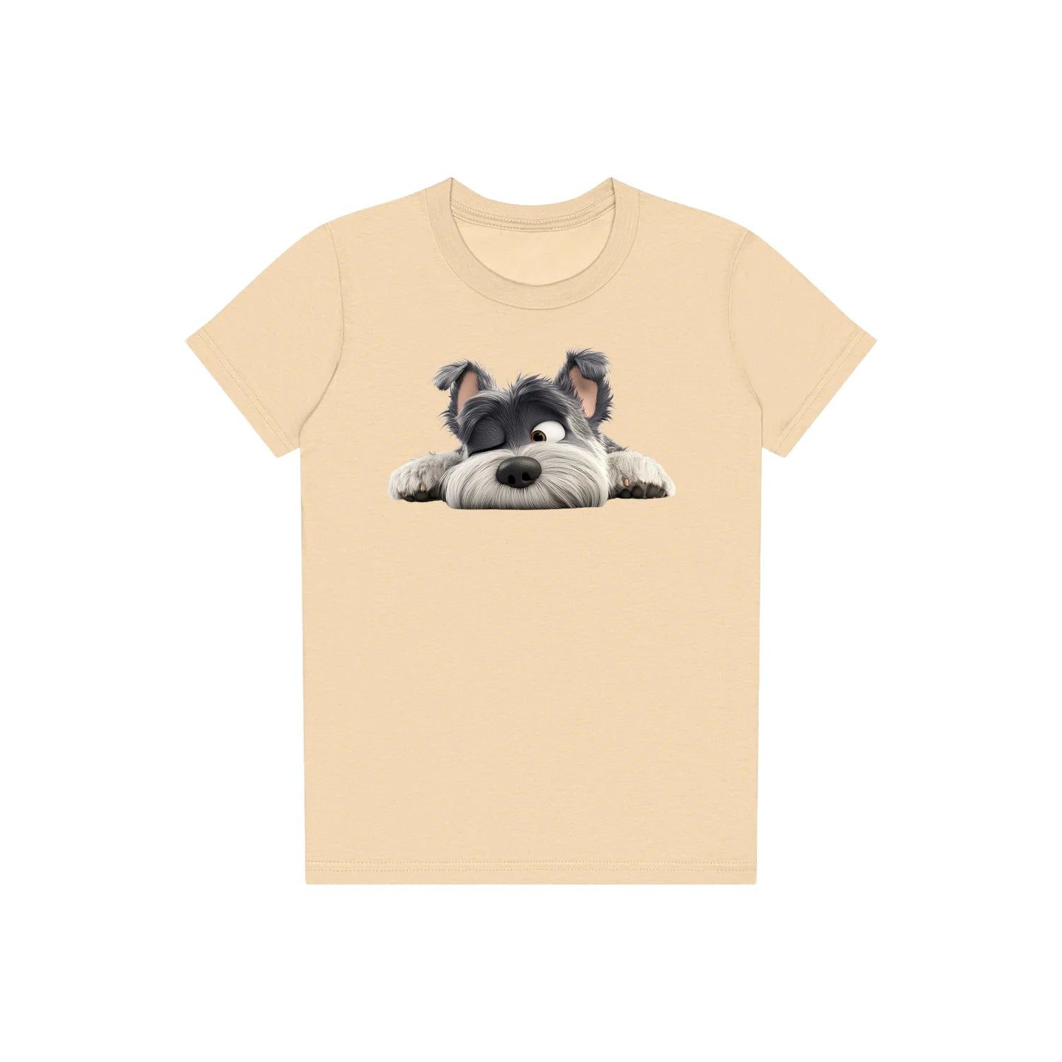 T-shirt Dog graphic 0033 - Soft Cream