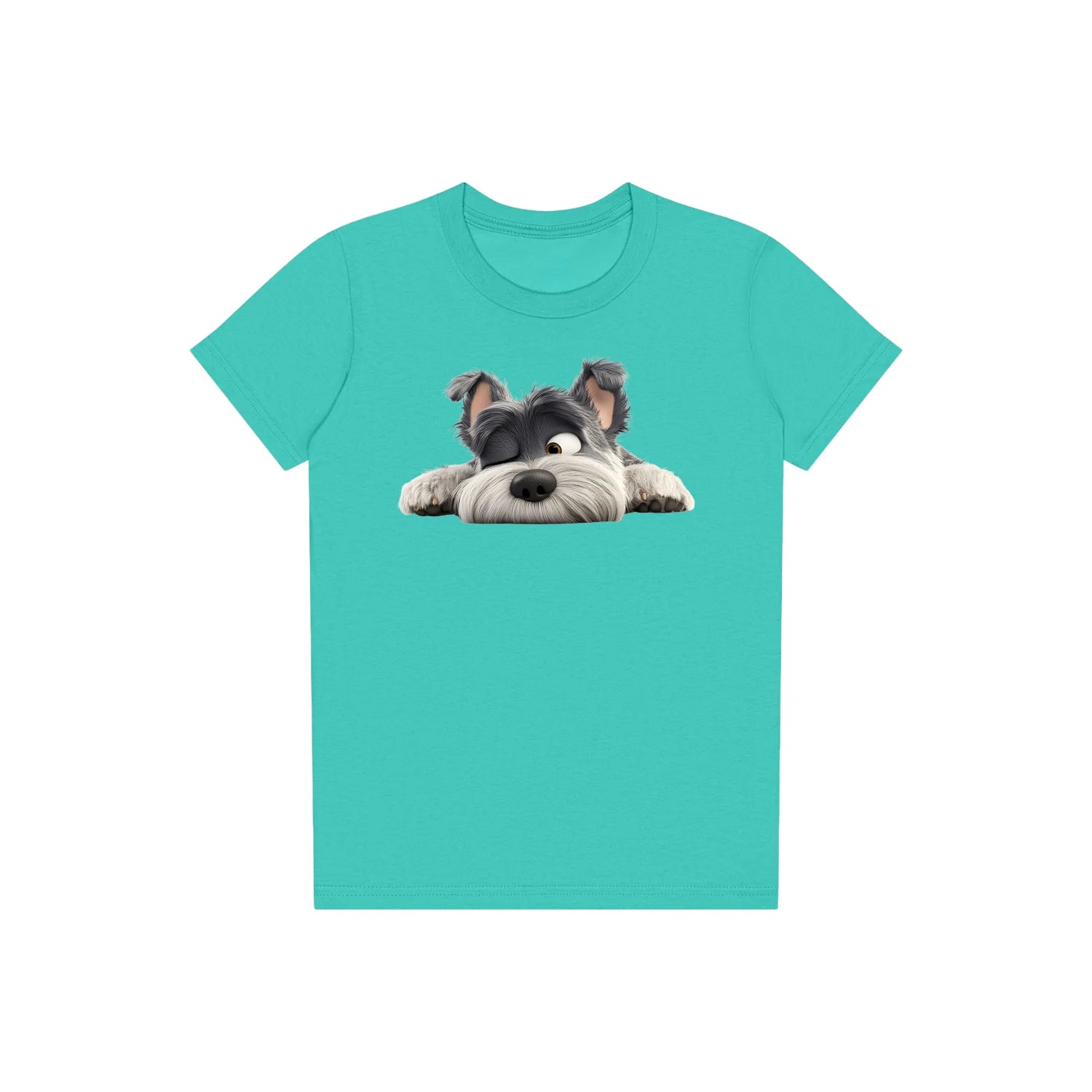 T-shirt Dog graphic 0033 - Teal