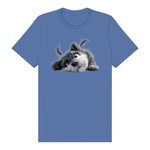 T-shirt Dog graphic 0034 - Columbia Blue