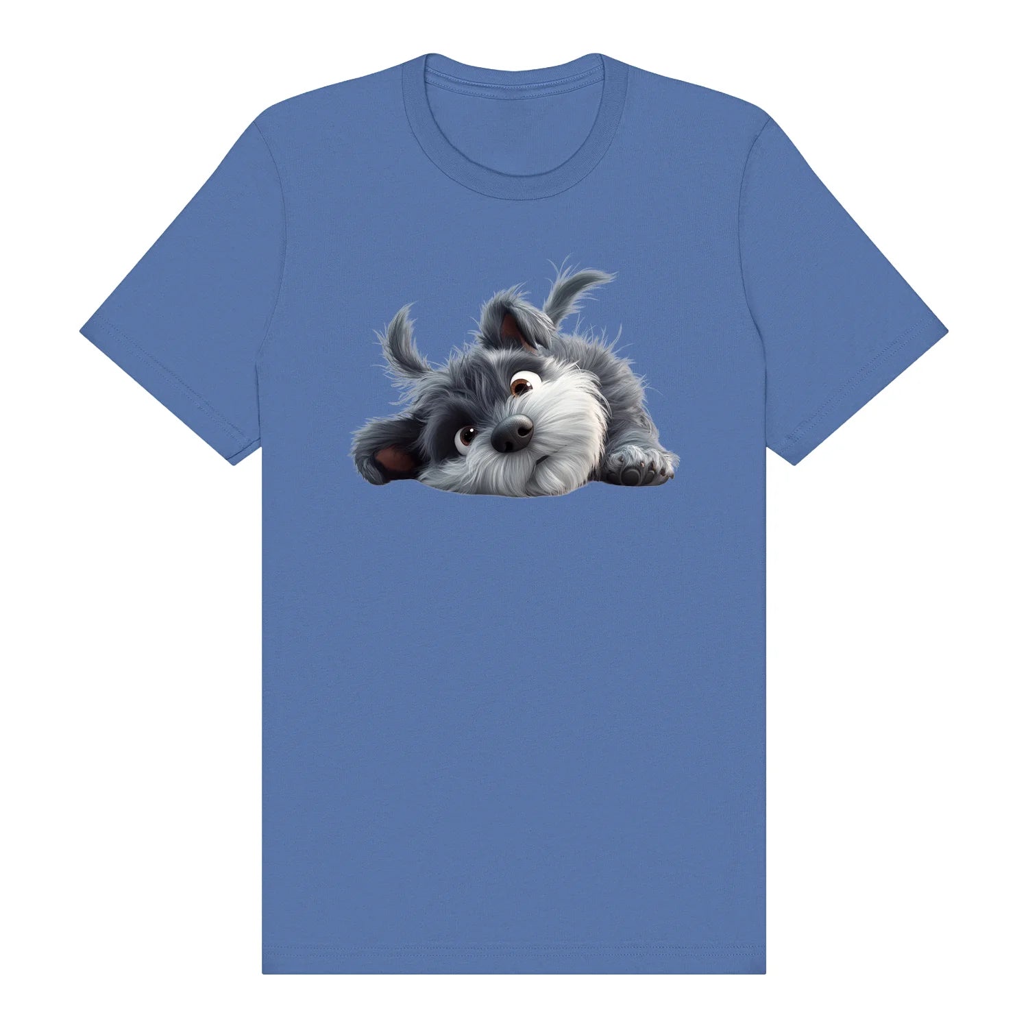 T-shirt Dog graphic 0034 - Columbia Blue